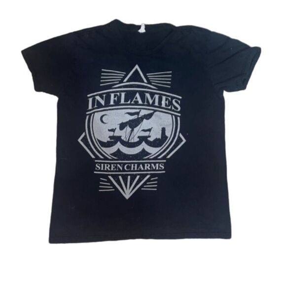 In Flames Siren Charms Graphic Tee by Bar Island Sportswear Band Tees Vintage - Picture 1 of 5